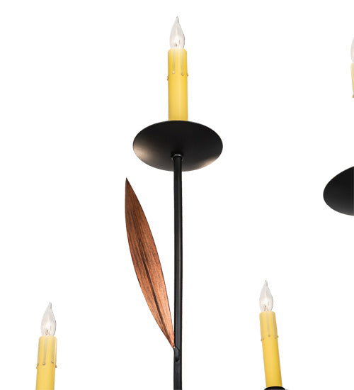 Meyda Tiffany 227898 Nine Light Chandelier, Blackwash & Cimarron Bronze