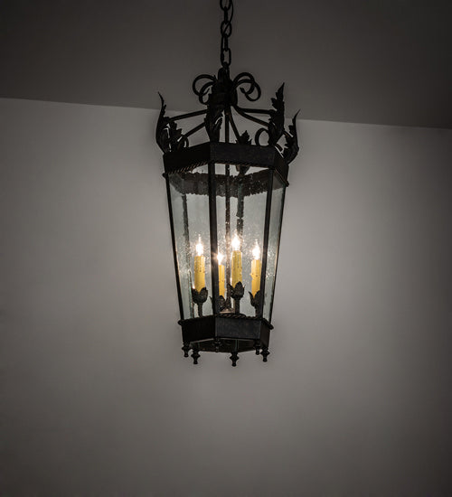 Meyda Tiffany 228623 Four Light Pendant, Golden Bronze