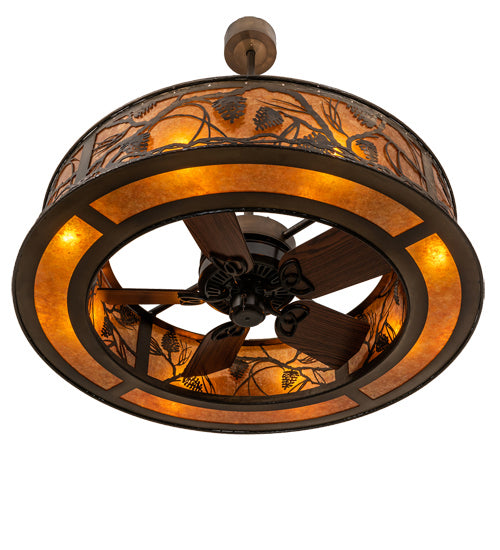 Meyda Tiffany 228668 Eight Light Chandel-Air, Antique Copper