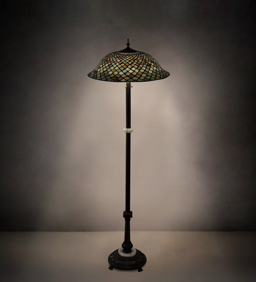 Meyda Tiffany 229070 Three Light Floor Lamp, Mahogany Bronze