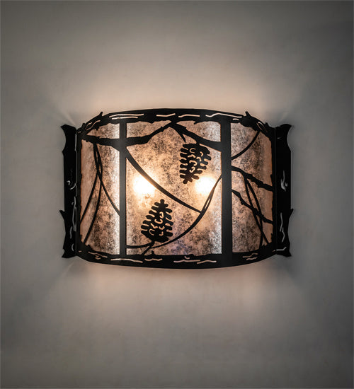 Meyda Tiffany 229135 Two Light Wall Sconce, Solar Black