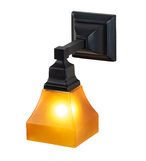 Meyda Tiffany 229385 One Light Wall Sconce, Craftsman Brown