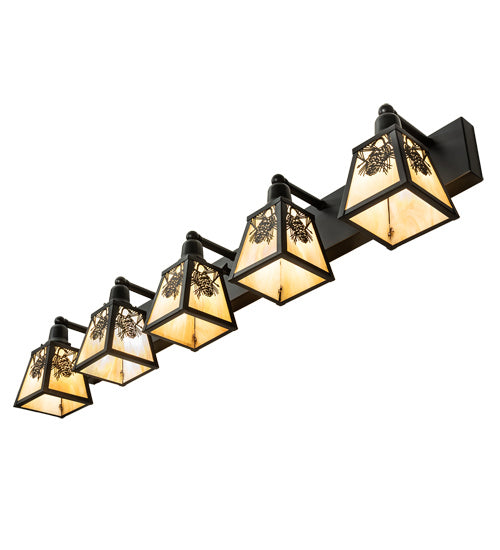 Meyda Tiffany 230171 Five Light Vanity, Craftsman Brown,Oil Rubbed Bronze