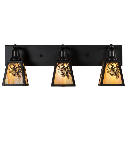 Meyda Tiffany 230172 Three Light Vanity, Craftsman Brown,Oil Rubbed Bronze