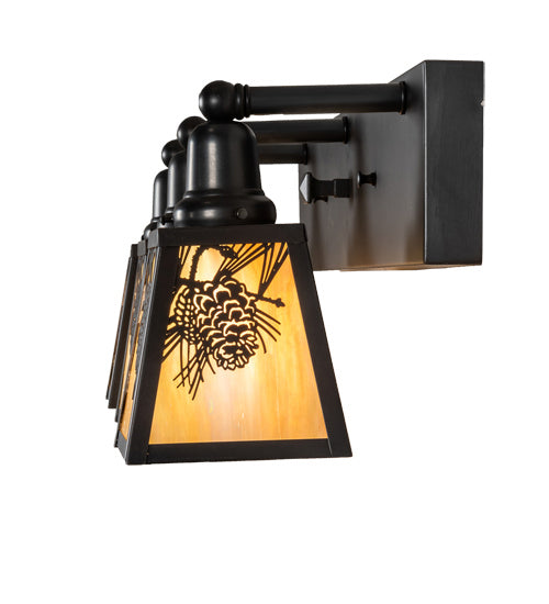 Meyda Tiffany 230172 Three Light Vanity, Craftsman Brown,Oil Rubbed Bronze