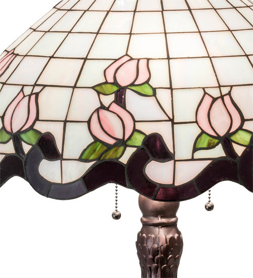 Meyda Tiffany 230471 Three Light Table Lamp, Mahogany Bronze