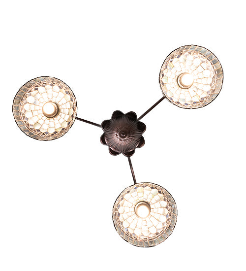 Meyda Tiffany 231065 Three Light Chandelier, Mahogany Bronze