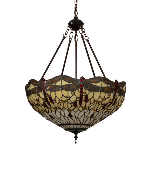 Meyda Tiffany 231114 Three Light Pendant, Mahogany Bronze