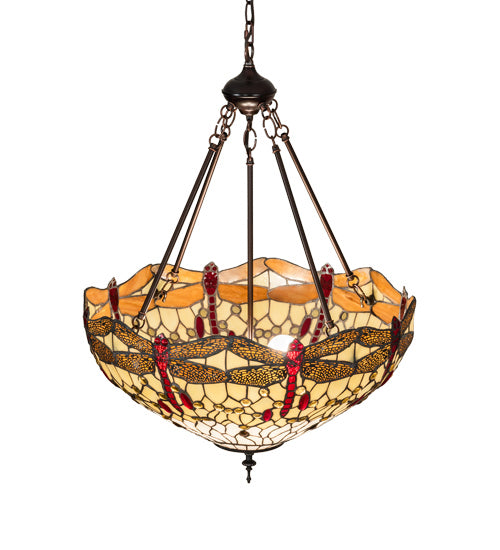 Meyda Tiffany 231114 Three Light Pendant, Mahogany Bronze