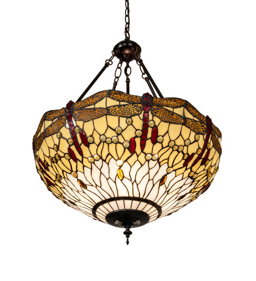 Meyda Tiffany 231114 Three Light Pendant, Mahogany Bronze