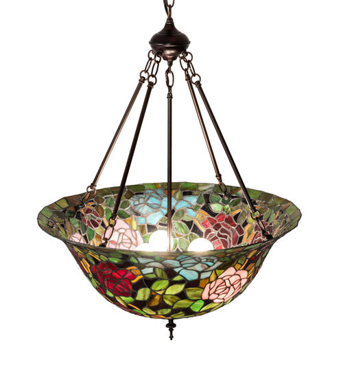 Meyda Tiffany 231116 Three Light Pendant, Mahogany Bronze