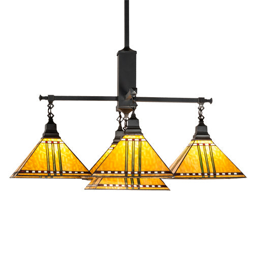 Meyda Tiffany 231650 Five Light Chandelier, Craftsman Brown