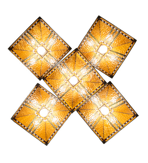 Meyda Tiffany 231650 Five Light Chandelier, Craftsman Brown