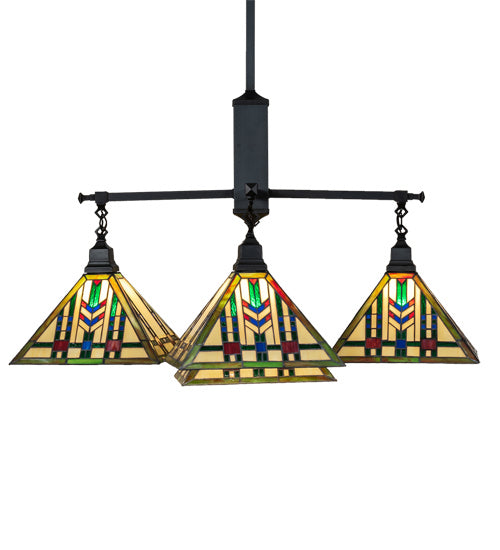 Meyda Tiffany 231684 Five Light Chandelier, Craftsman Brown