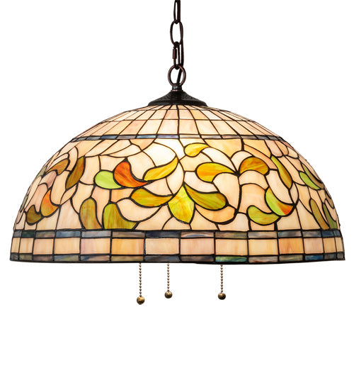 Meyda Tiffany 232183 Three Light Pendant, Mahogany Bronze