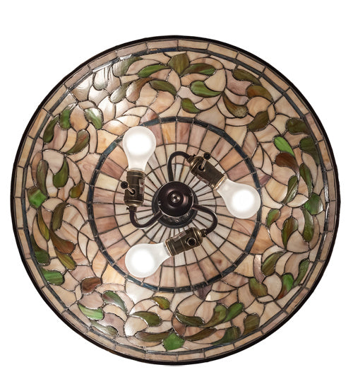 Meyda Tiffany 232183 Three Light Pendant, Mahogany Bronze