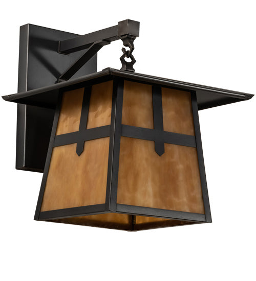 Meyda Tiffany 54728 One Light Wall Sconce, Craftsman Brown