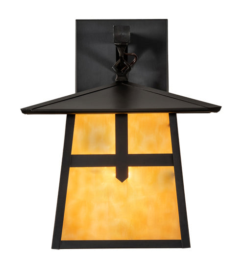 Meyda Tiffany 54728 One Light Wall Sconce, Craftsman Brown