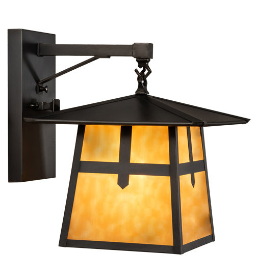 Meyda Tiffany 54728 One Light Wall Sconce, Craftsman Brown