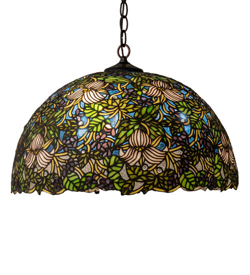 Meyda Tiffany 72315 Three Light Pendant, Mahogany Bronze