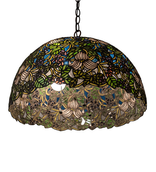 Meyda Tiffany 72315 Three Light Pendant, Mahogany Bronze