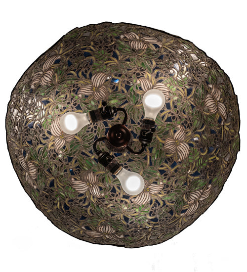 Meyda Tiffany 72315 Three Light Pendant, Mahogany Bronze