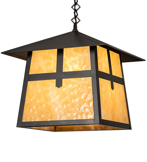 Meyda Tiffany 92375 One Light Pendant, Craftsman Brown