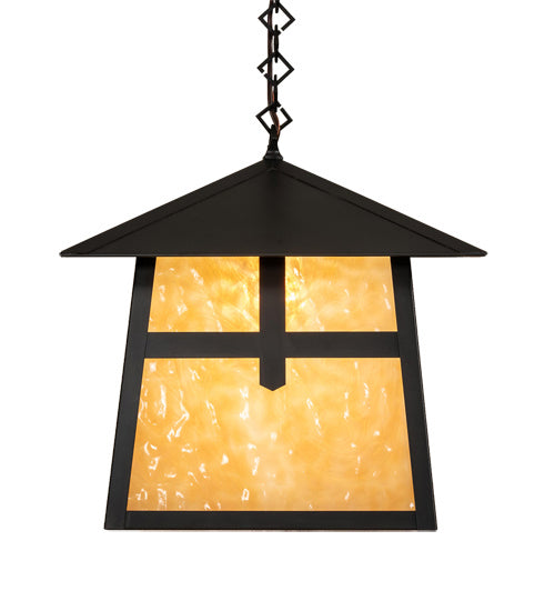 Meyda Tiffany 92375 One Light Pendant, Craftsman Brown