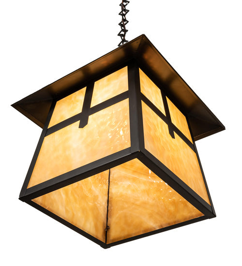 Meyda Tiffany 92375 One Light Pendant, Craftsman Brown
