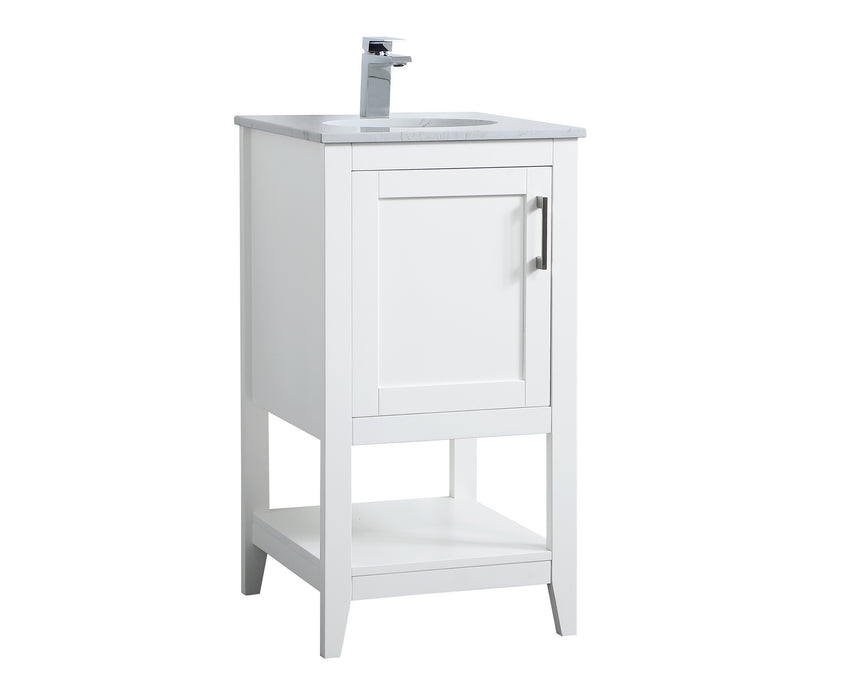 Elegant Lighting VF16018WH Single Bathroom Vanity, White