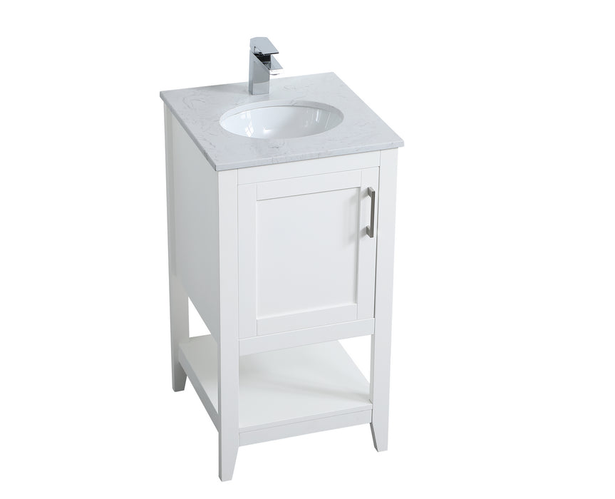 Elegant Lighting VF16018WH Single Bathroom Vanity, White
