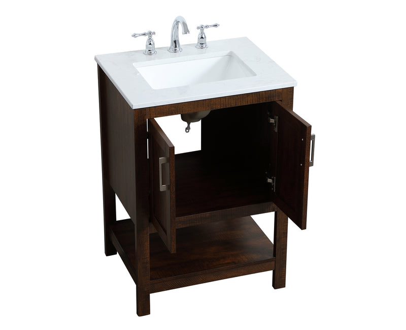 Elegant Lighting VF16024EX Single Bathroom Vanity, Expresso