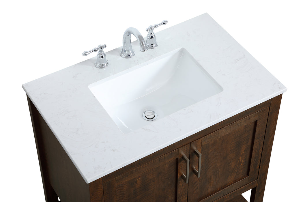 Elegant Lighting VF16030EX Single Bathroom Vanity, Expresso