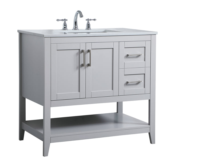 Elegant Lighting VF16036GR Single Bathroom Vanity, Grey