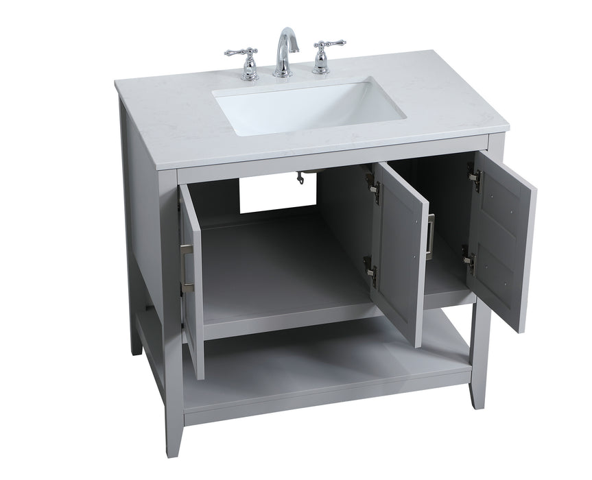 Elegant Lighting VF16036GR Single Bathroom Vanity, Grey