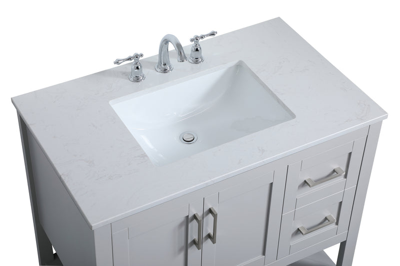 Elegant Lighting VF16036GR Single Bathroom Vanity, Grey