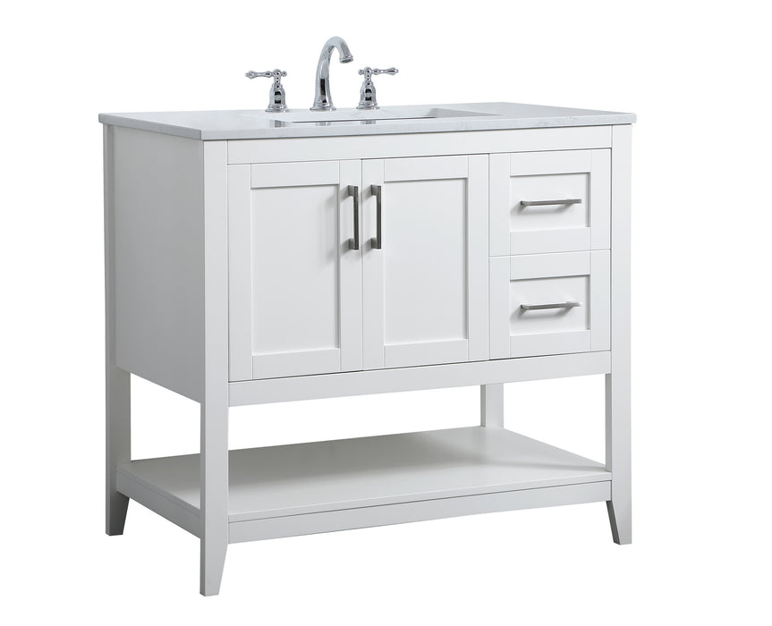 Elegant Lighting VF16036WH Single Bathroom Vanity, White