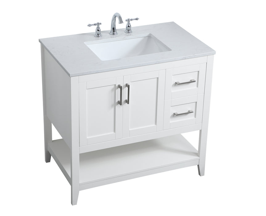 Elegant Lighting VF16036WH Single Bathroom Vanity, White