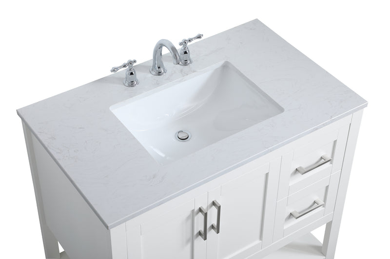 Elegant Lighting VF16036WH Single Bathroom Vanity, White