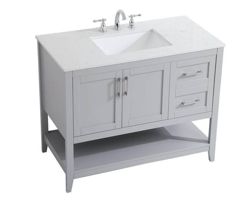 Elegant Lighting VF16042GR Single Bathroom Vanity, Grey