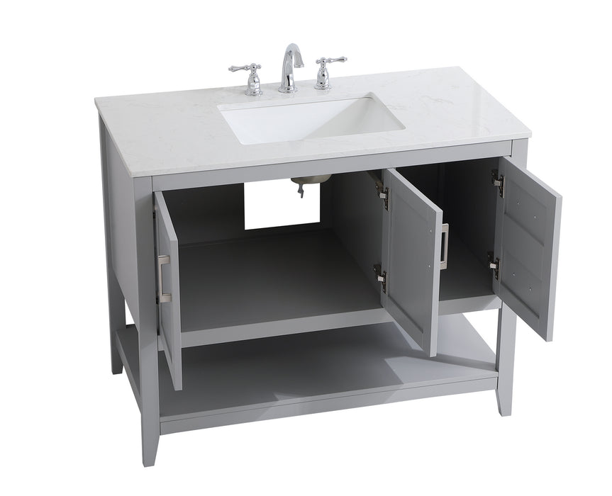 Elegant Lighting VF16042GR Single Bathroom Vanity, Grey