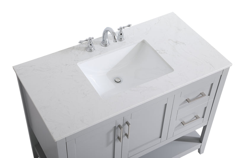 Elegant Lighting VF16042GR Single Bathroom Vanity, Grey