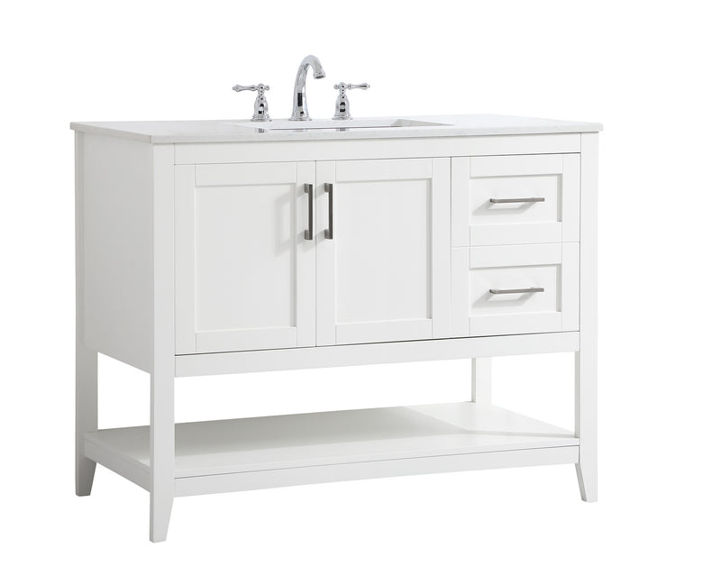 Elegant Lighting VF16042WH Single Bathroom Vanity, White