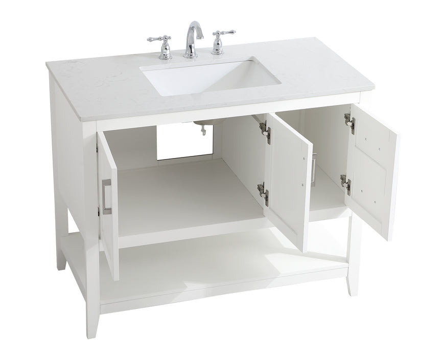 Elegant Lighting VF16042WH Single Bathroom Vanity, White