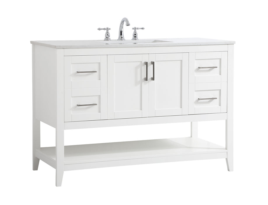 Elegant Lighting VF16048WH Single Bathroom Vanity, White