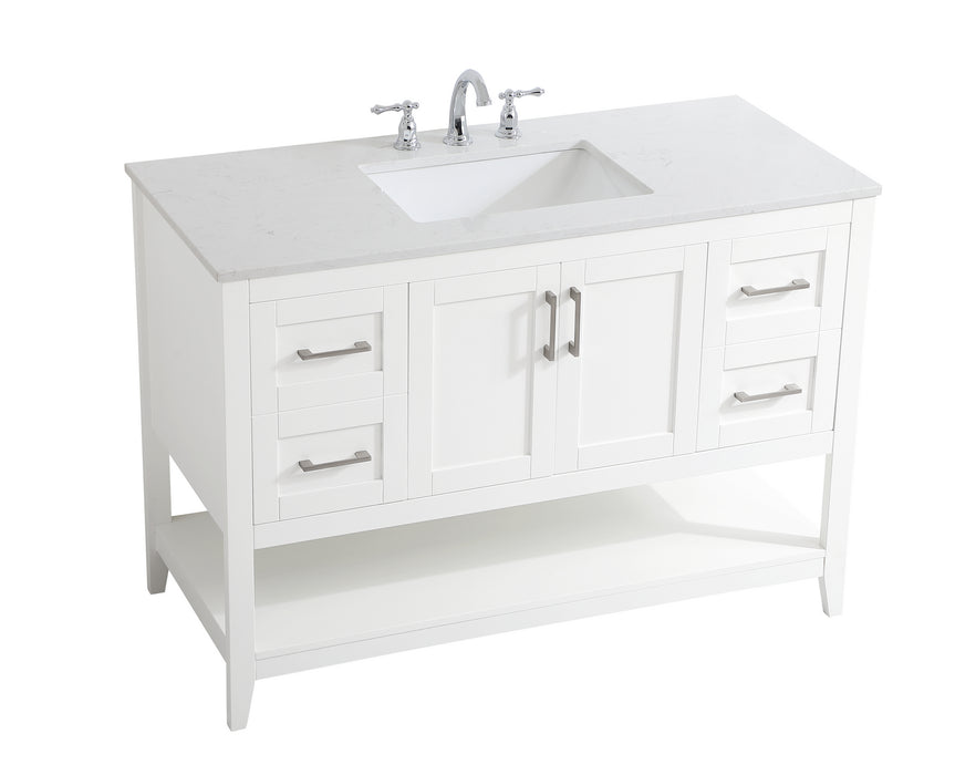 Elegant Lighting VF16048WH Single Bathroom Vanity, White