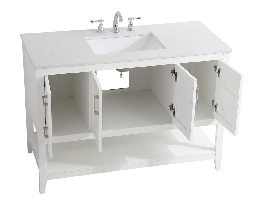 Elegant Lighting VF16048WH Single Bathroom Vanity, White