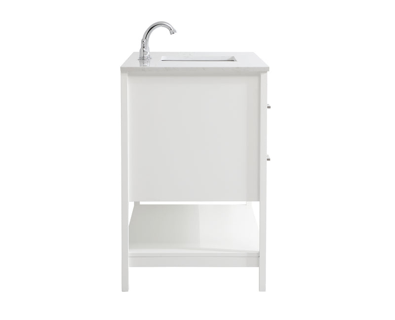 Elegant Lighting VF16048WH Single Bathroom Vanity, White
