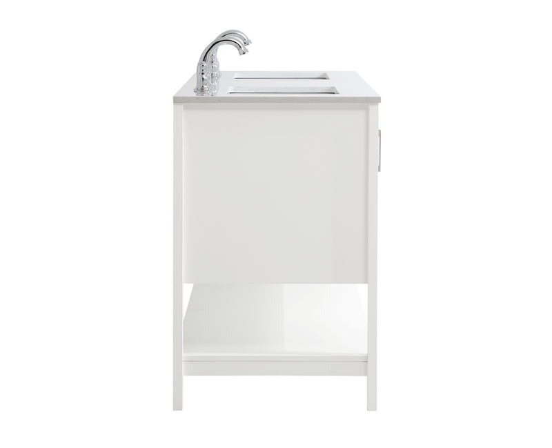 Elegant Lighting VF16060DWH Double Bathroom Vanity, White