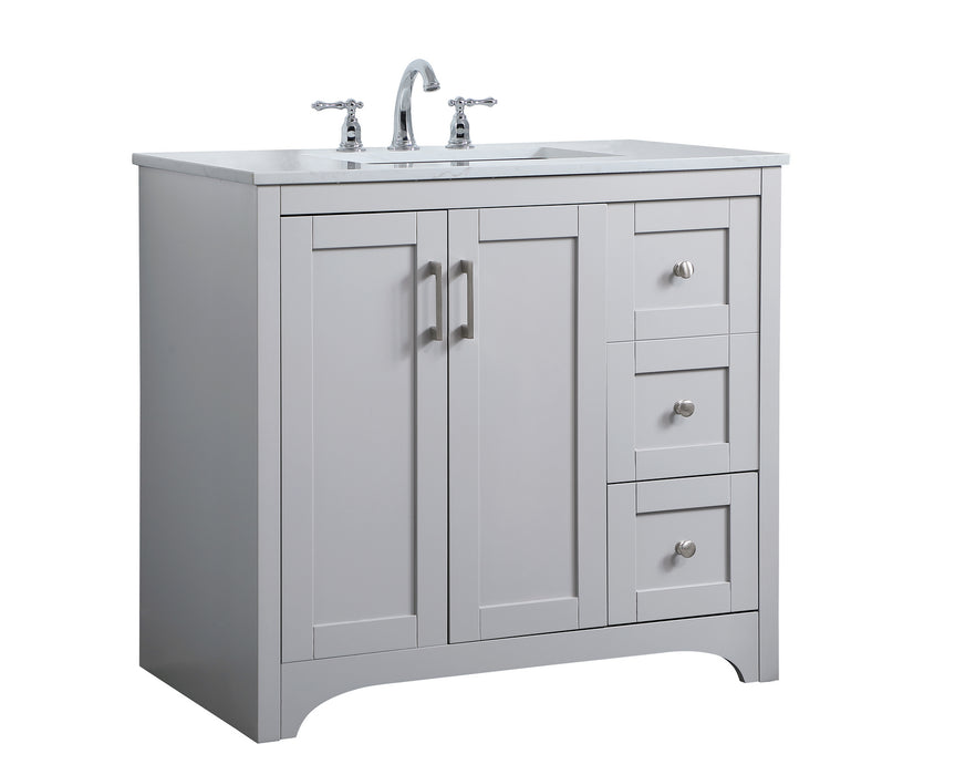 Elegant Lighting VF17036GR Single Bathroom Vanity, Grey
